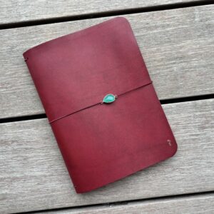 Bifold Leather Journal, Essential Cover, Slim Refillable Notebook, Personalized Travelers Journal, A5 A6 Gift