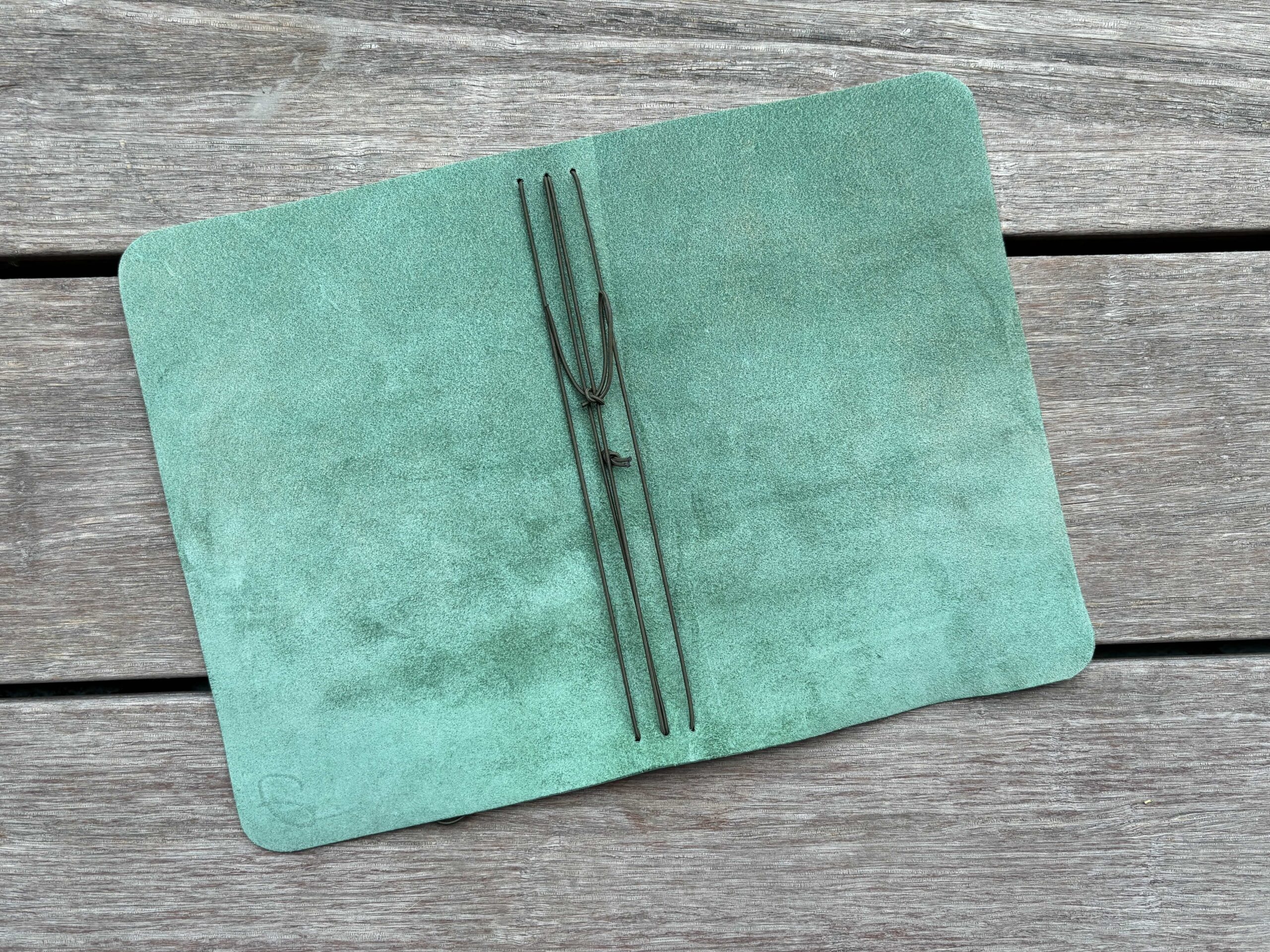 Bifold Leather Journal, Essential Cover, Slim Refillable Notebook, Personalized Travelers Journal, A5 A6 Gift - Image 4
