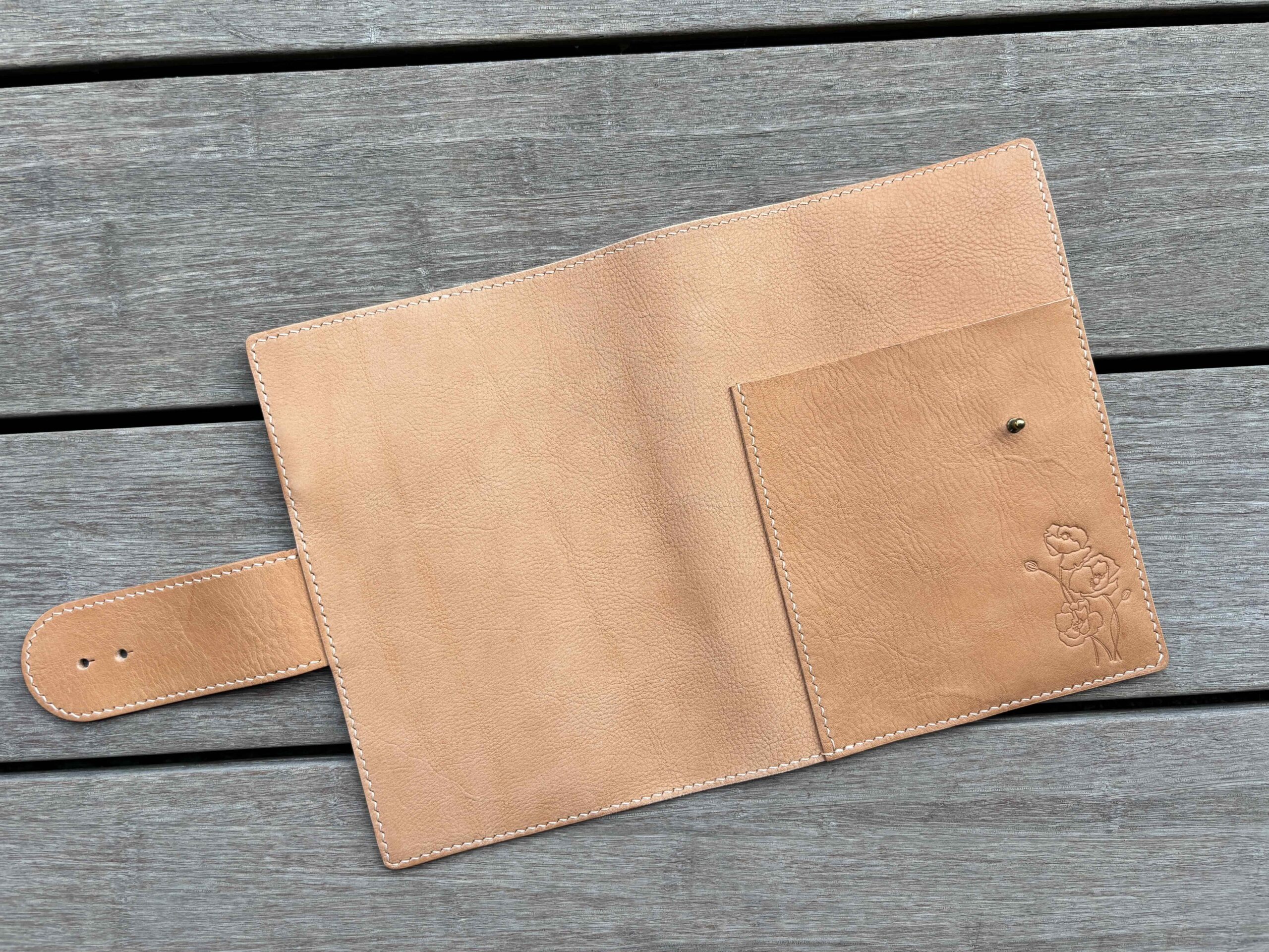 Nip & snap closure cover for A5 Hobonichi / Slim / Commit30 / Moleskine cover - Image 2