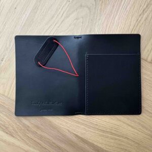 Simple leather cover wit front pocket for A6 / Pocket / Passport notebook