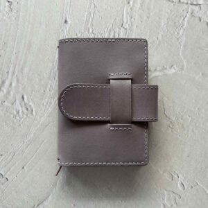 SALE – RTS – Passport size cover with chunky clasp closure in Iris (wide pen loop)