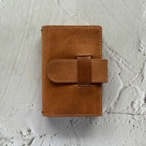 SALE – RTS – Pocket size cover with chunky clasp closure in Coconut (regular pen loop)