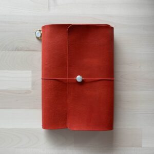 Classic trifold leather journal