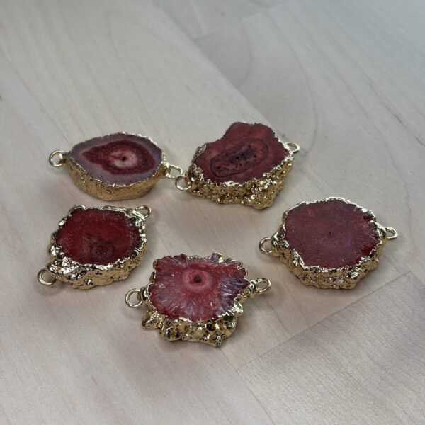 Natural agate - charm connectors - Image 5