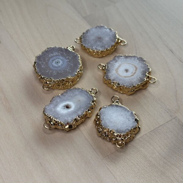 Natural agate - charm connectors - Image 3