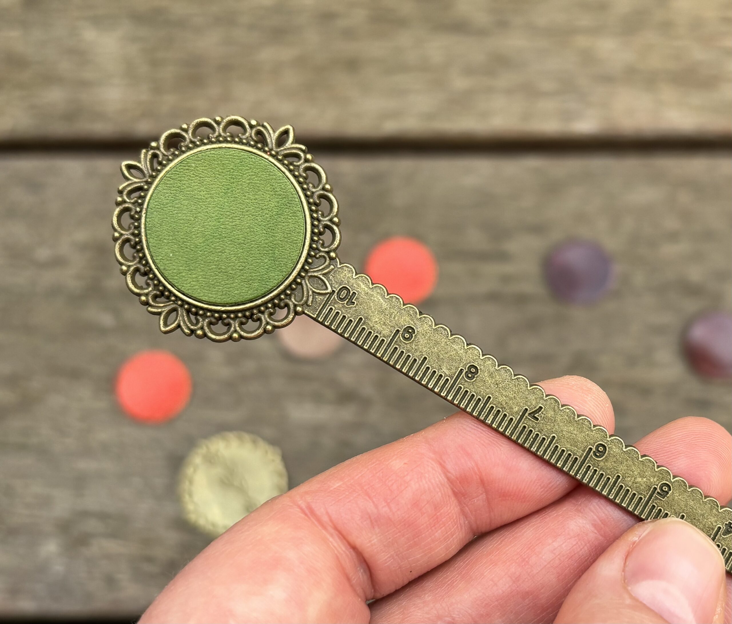 Bookmark Ruler with Charm – Metal Planner Ruler, Page Marker - Image 3