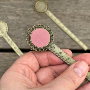 Bookmark Ruler with Charm – Metal Planner Ruler, Page Marker