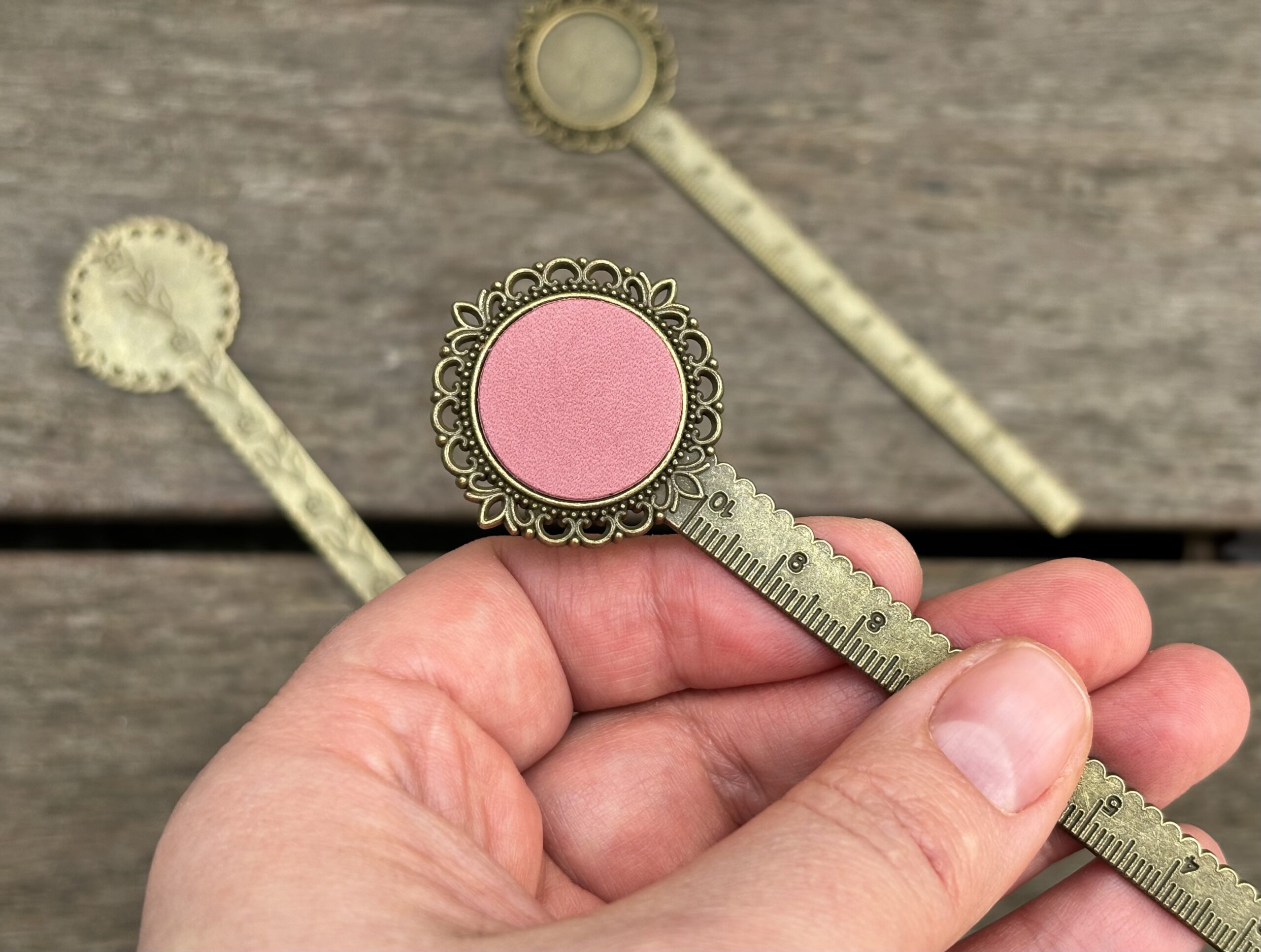 Bookmark Ruler with Charm – Metal Planner Ruler, Page Marker - Image 2