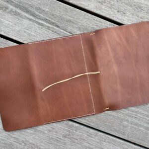 Legacy Leather Journal Cover, Trifold Notebook with Side Pocket, Personalized Travelers Journal