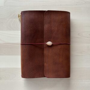 Classic trifold leather journal