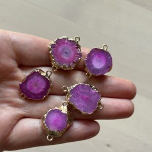 Natural Agate Closure Charm