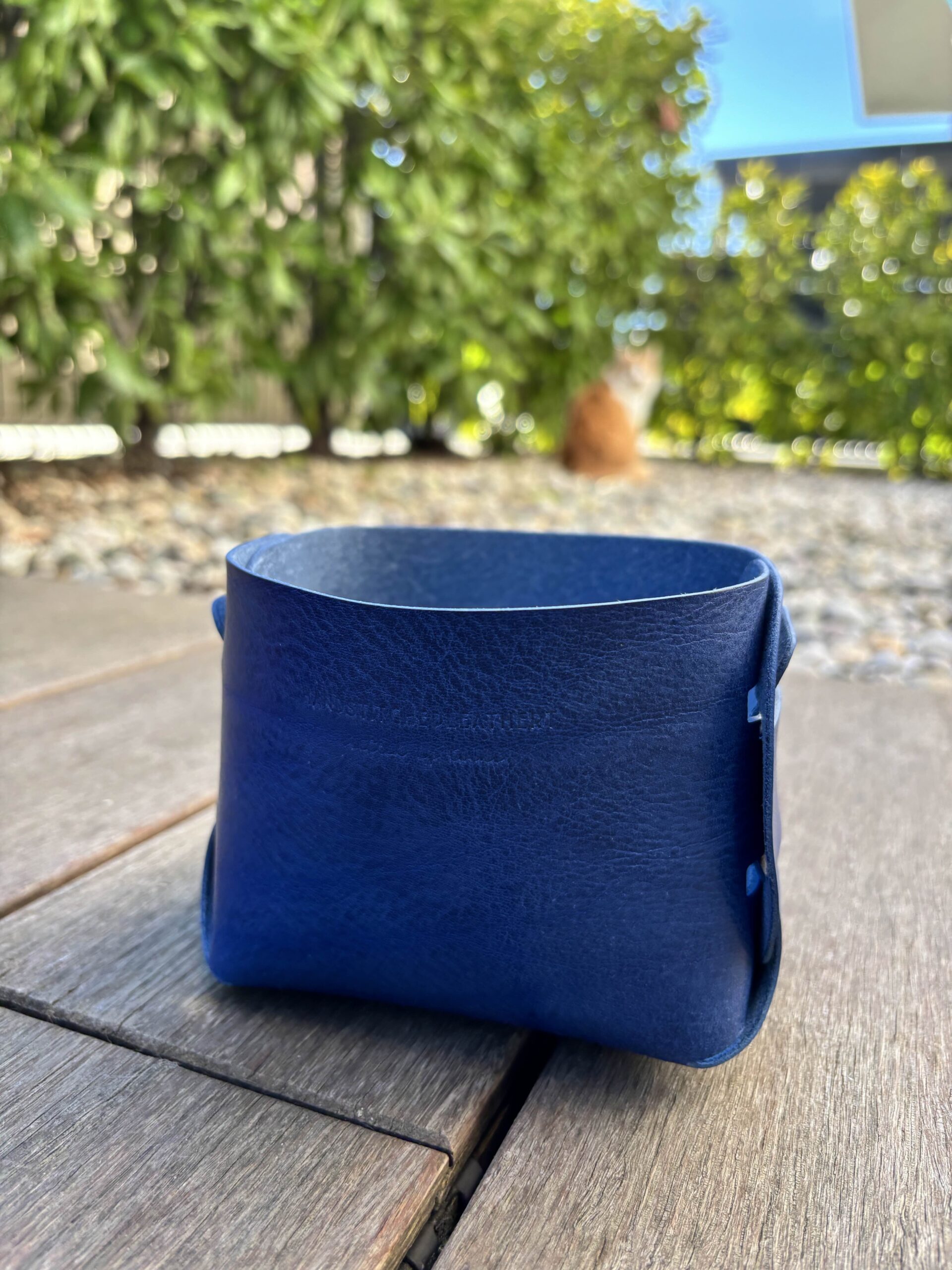 Dock – Leather 10×10×10 desk tray - Image 4