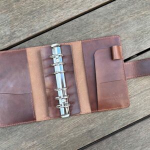 A6 / Personal rings cover with chunky nip & snap closure