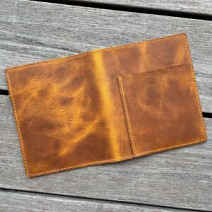 SALE – Ready to ship – Folio cover for A6 Hibino wide, Front pocket, Rust leather