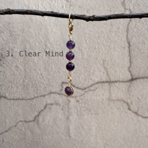 Choose Your Stone – Journal Charm (Amethyst, Turquoise, Pearl, Cowry Shell), Natural Gemstone Bookmark Clip