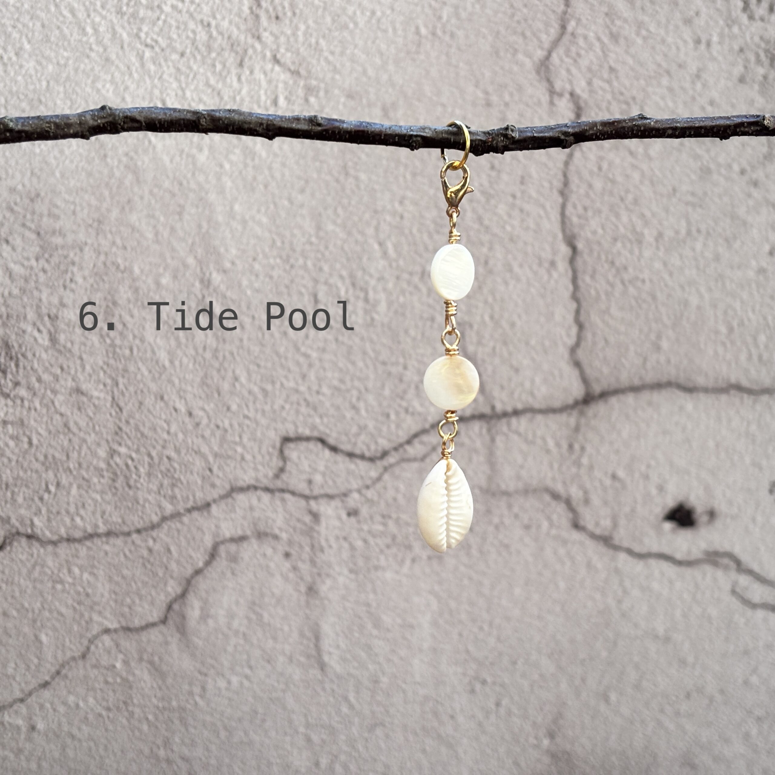 Choose Your Stone - Journal Charm (Amethyst, Turquoise, Pearl, Cowry Shell), Natural Gemstone Bookmark Clip