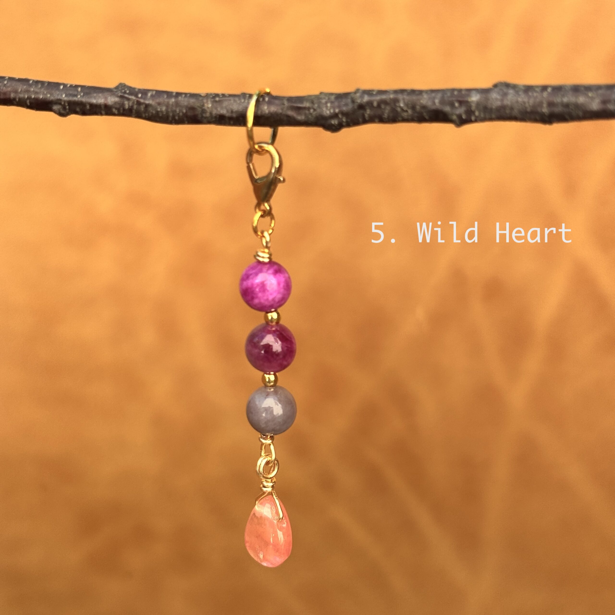 Gemstone Charm for Planner Cover, Boho Journal Accessory, Zodiac Crystal Keychain Charm - Image 11