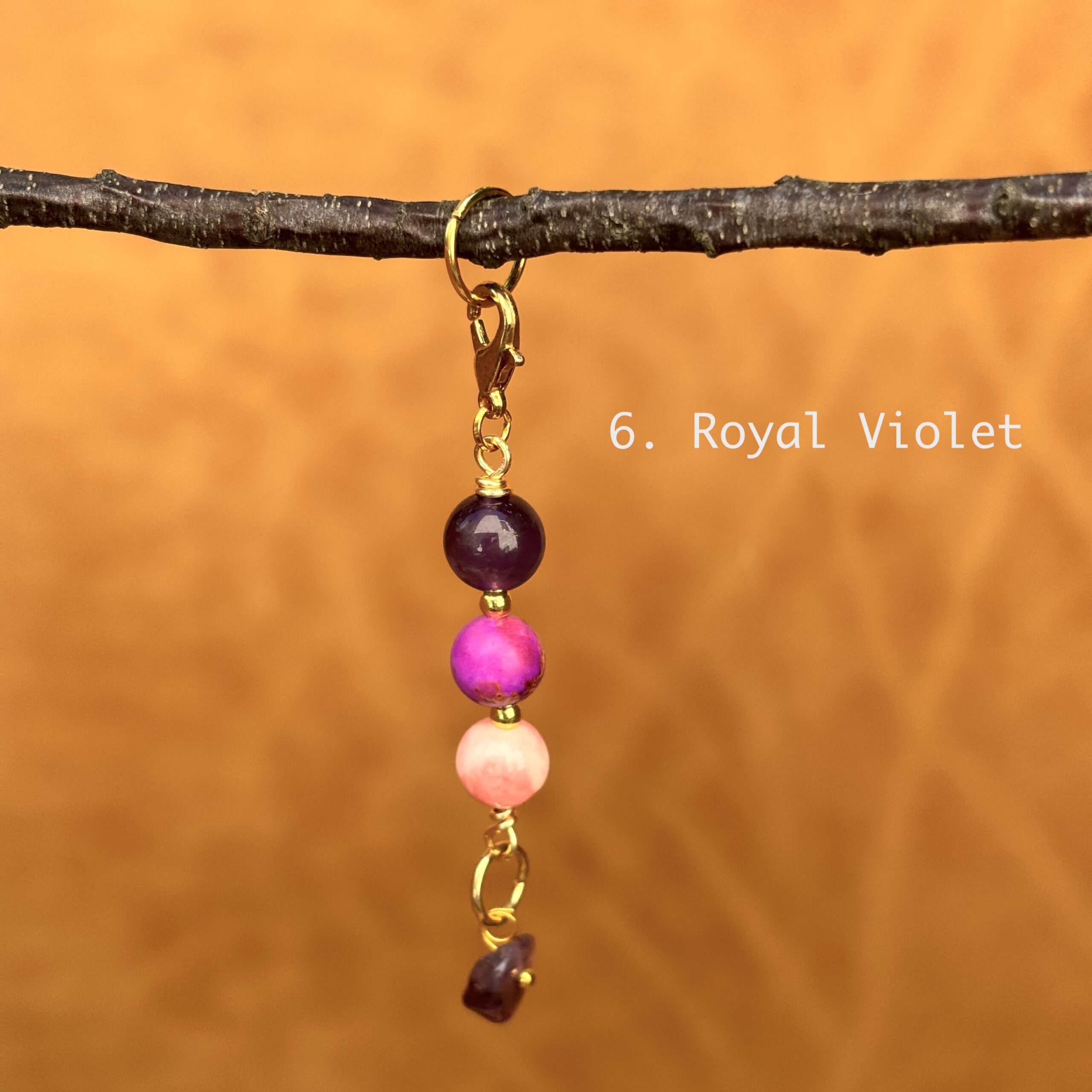 Gemstone Charm for Planner Cover, Boho Journal Accessory, Zodiac Crystal Keychain Charm - Image 13