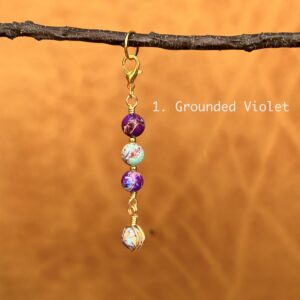 Choose Your Stone – Journal Charm (Amethyst, Turquoise, Pearl, Cowry Shell), Natural Gemstone Bookmark Clip
