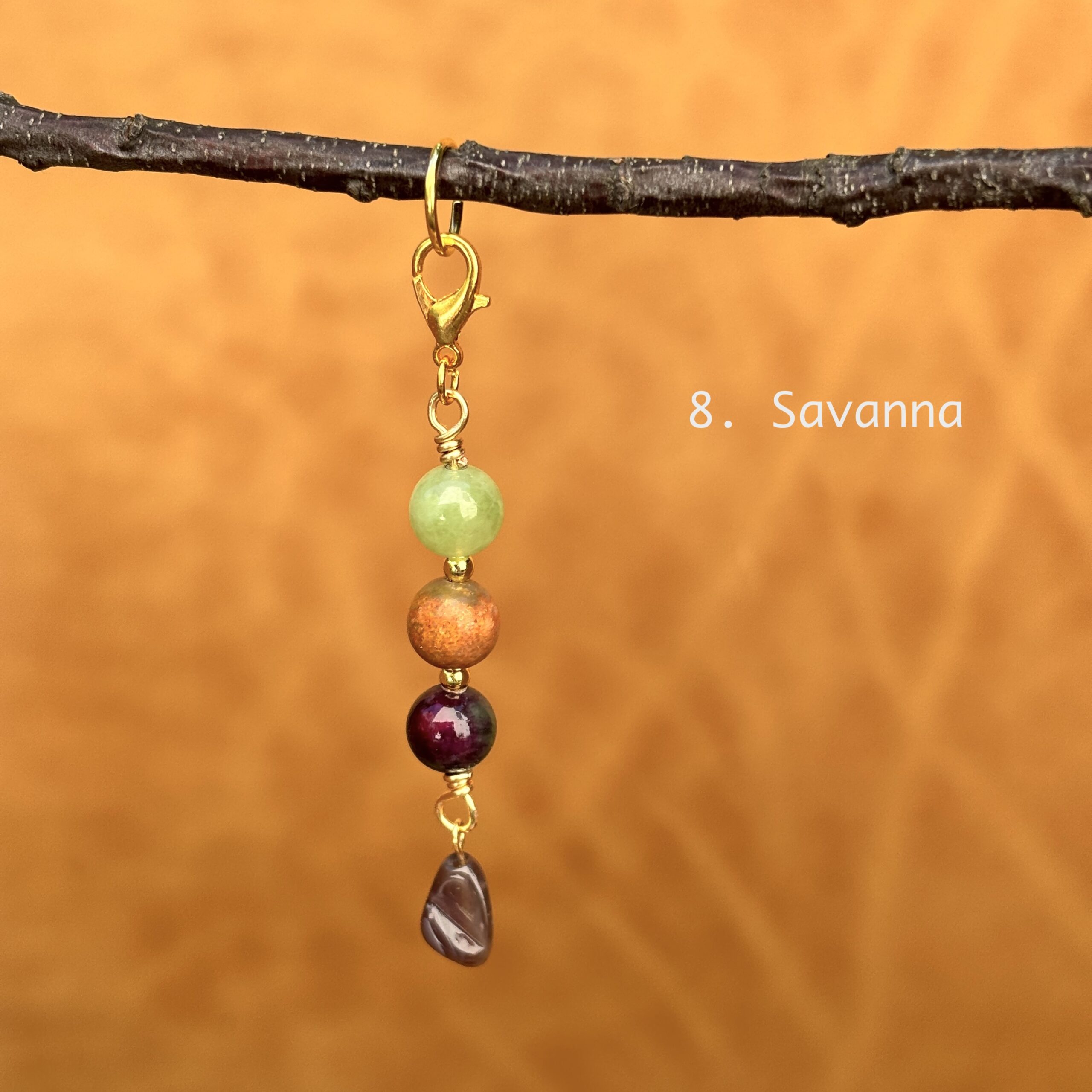 Gemstone Charm for Planner Cover, Boho Journal Accessory, Zodiac Crystal Keychain Charm - Image 16