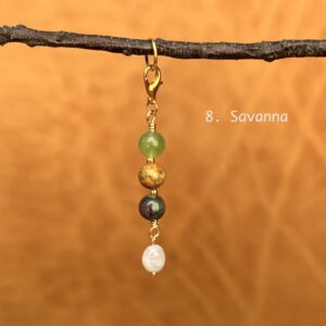 Gemstone Charm for Planner Cover, Boho Journal Accessory, Zodiac Crystal Keychain Charm